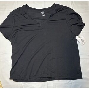 Athletic Works DriWorks Black Active Tee Women's XL 16-18 NWT Moisture Wicking